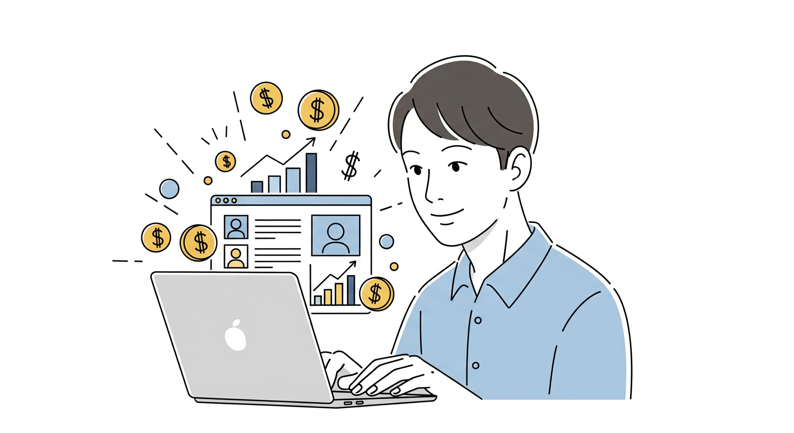 ブログで稼ぐ様子